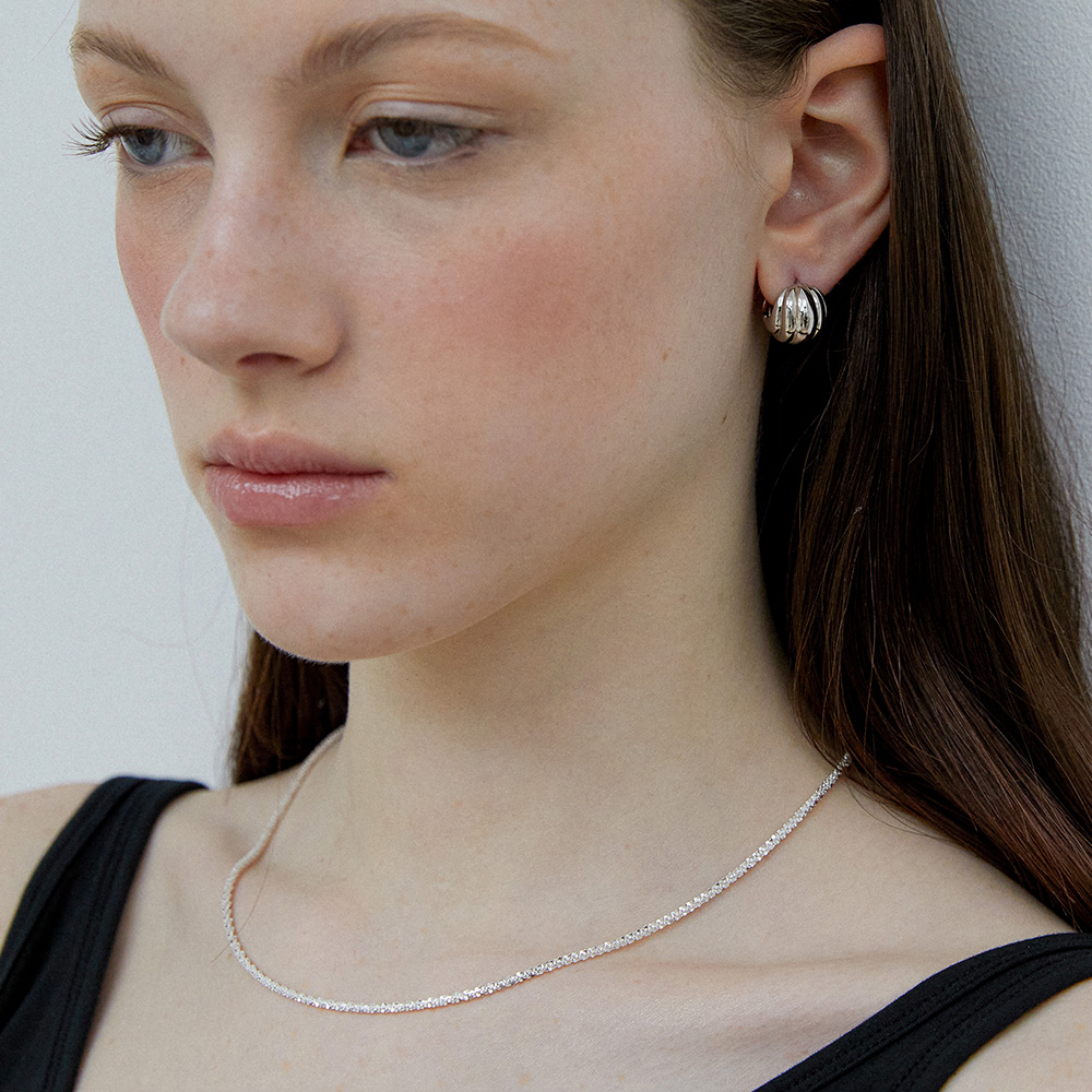 [바이이에르] [925 silver] Sparkling necklace (Silver) BH7N53728W9460 - 상세 이미지 2