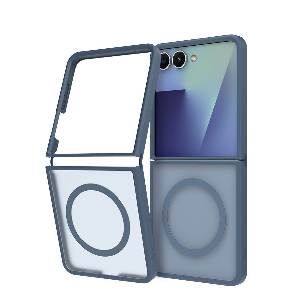 랩씨 맥세이프 마그넷 케이스 지문방지 강력한 자력 매트네이비블루, 갤럭시Z 플립7