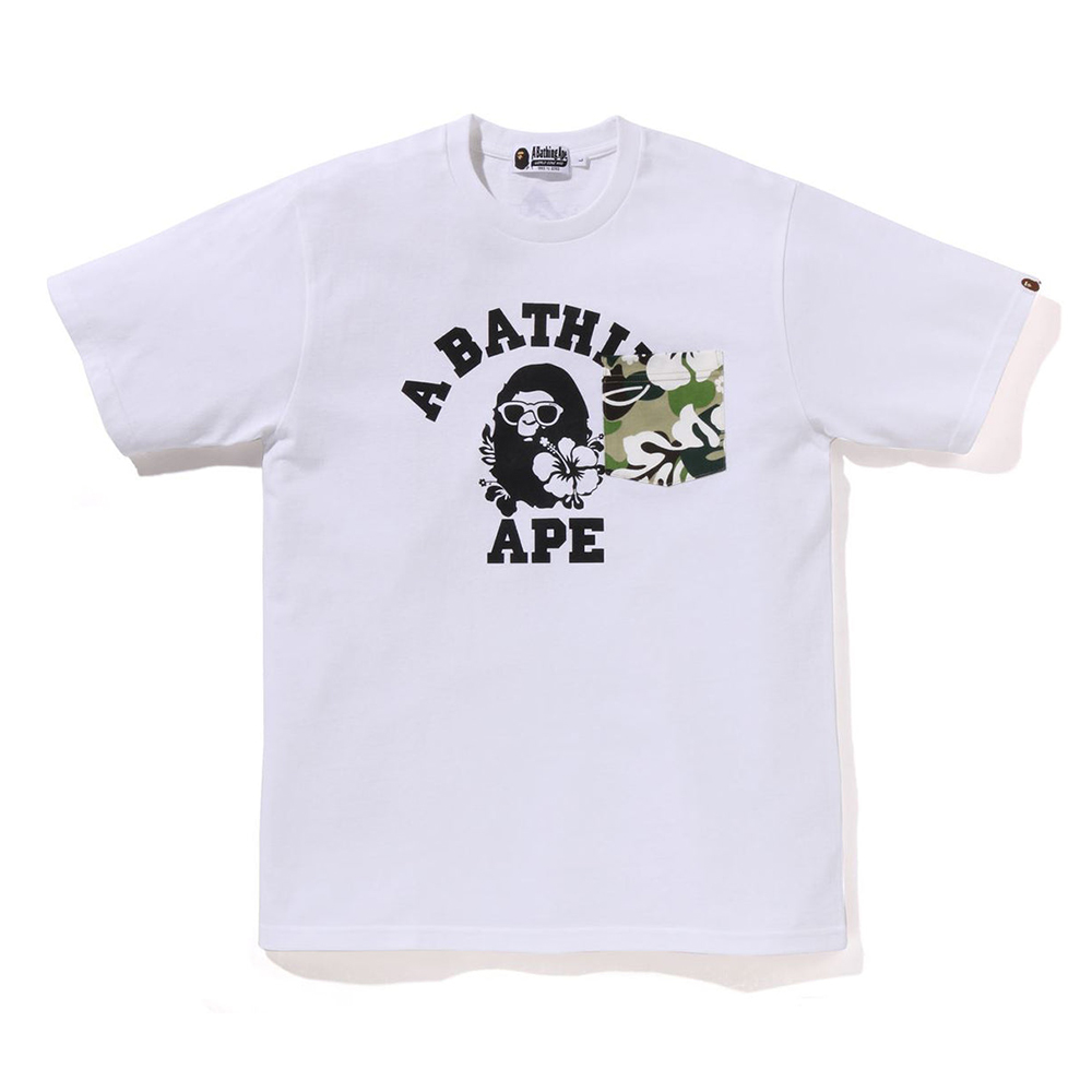 베이프 반팔티 ABC RESORT CAMO POCKET COLLEGE TEE 1L70-109-003 - 상품 이미지