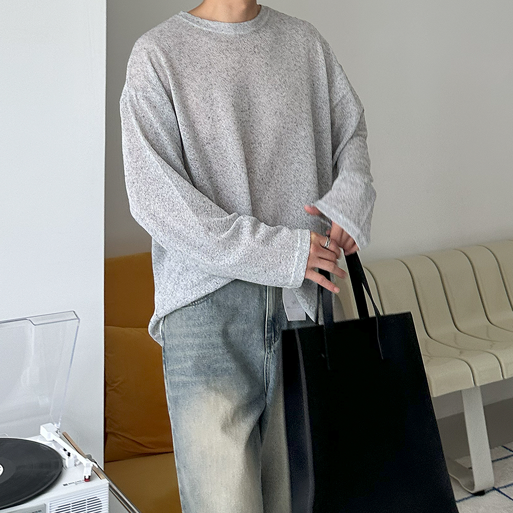 린넨 티셔츠 오버핏 시스루 바캉스 남자 여름 긴팔티 - 상세 이미지 4