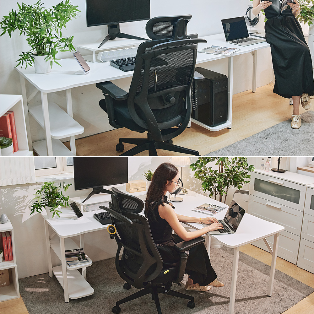 제닉스 ARENA L데스크 프로 ㄱ자코너 2인용 컴퓨터게이밍책상