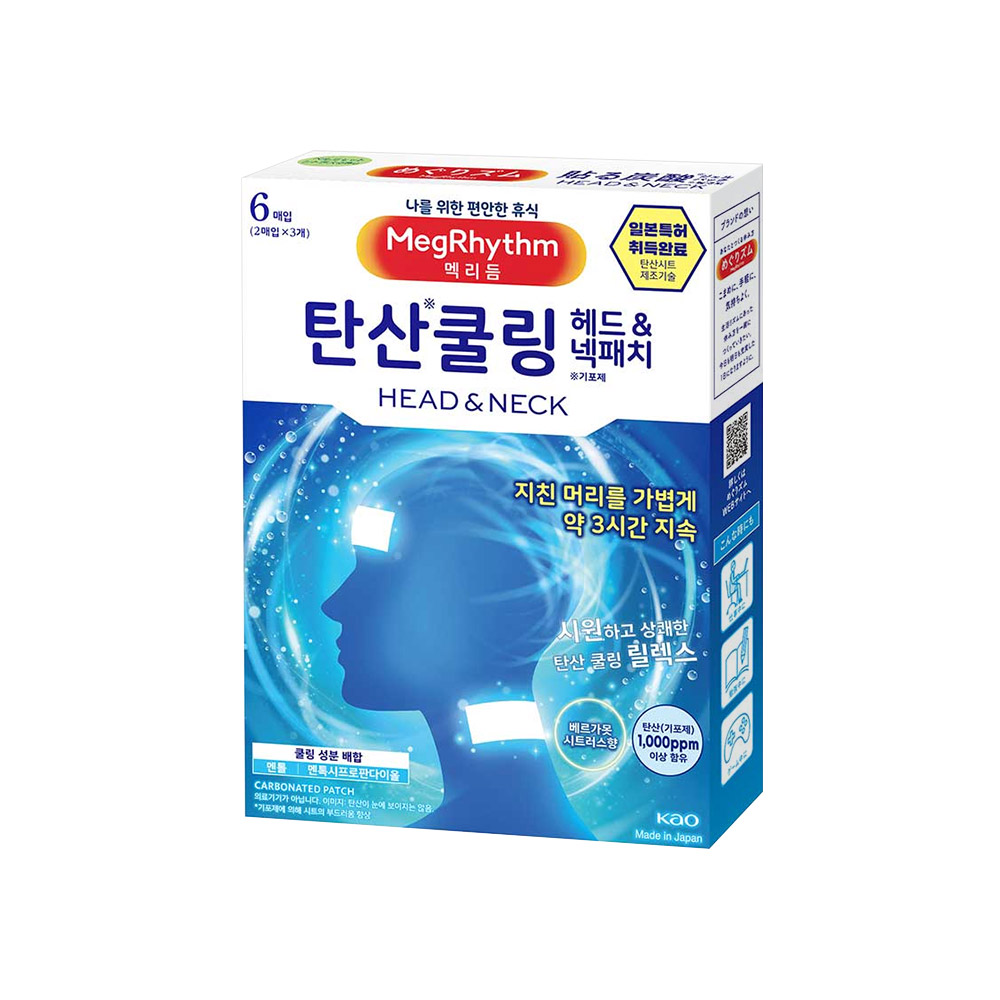 메구리즘 멕리듬 탄산 쿨링 헤드앤넥 패치 6매입 3팩 - 상세 이미지 3