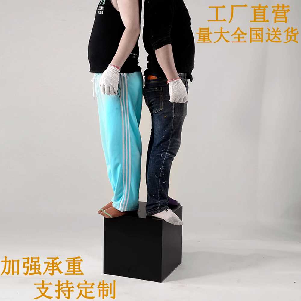 작품전시대 다이 스탠드 사각 기둥 큐브 조형물 소품 30x90cm - 상세 이미지 5
