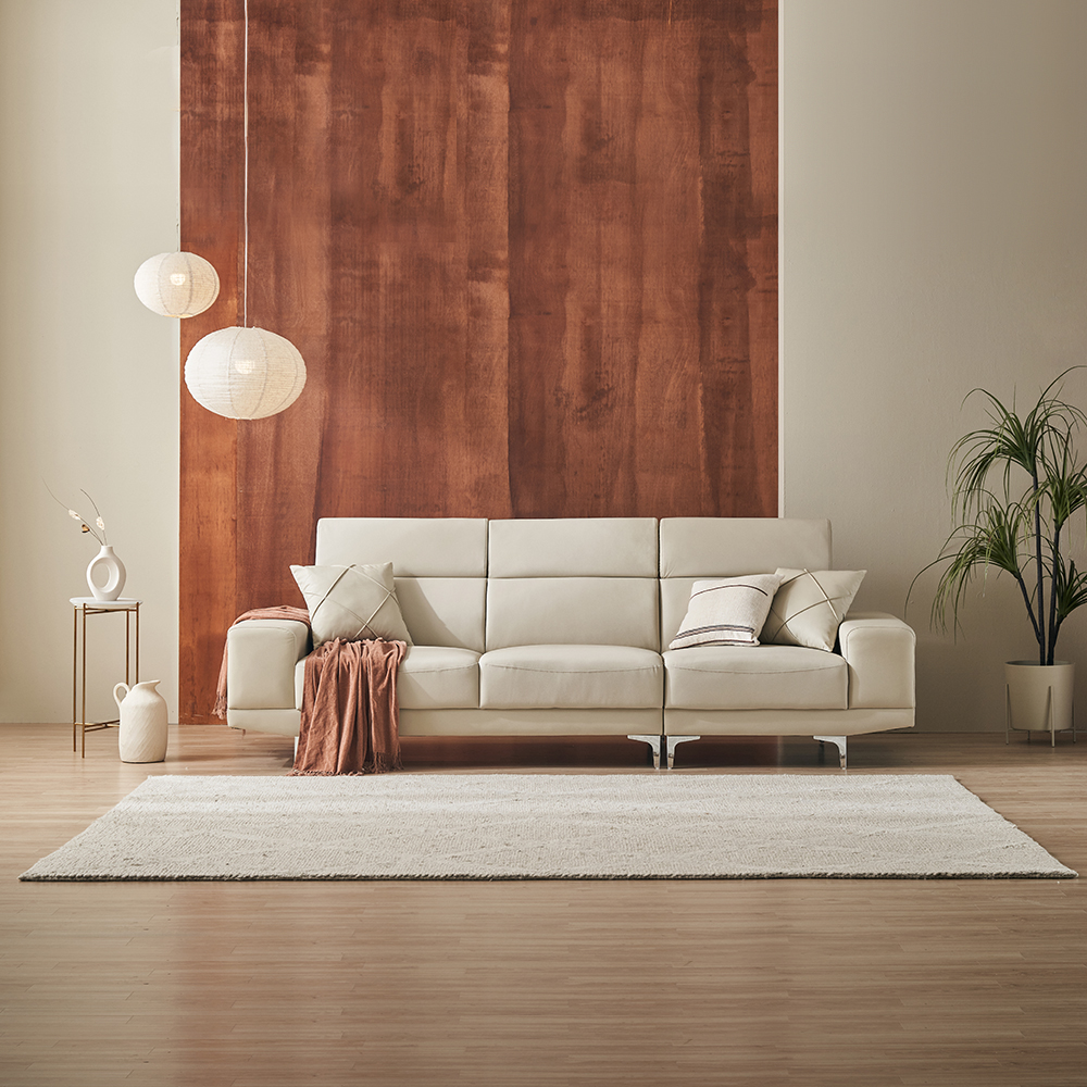 바스포르 소노아 무빙헤드 4인 비건 실리콘 예쁜 가죽소파 (스툴 미포함)