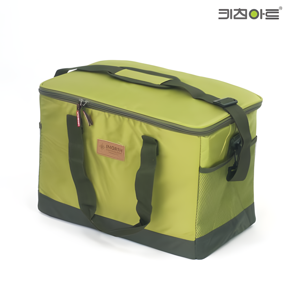 아이스 쿨러백 보냉백 아이스박스 가방 소프트쿨러 피크닉 25L, 키친아트 그린