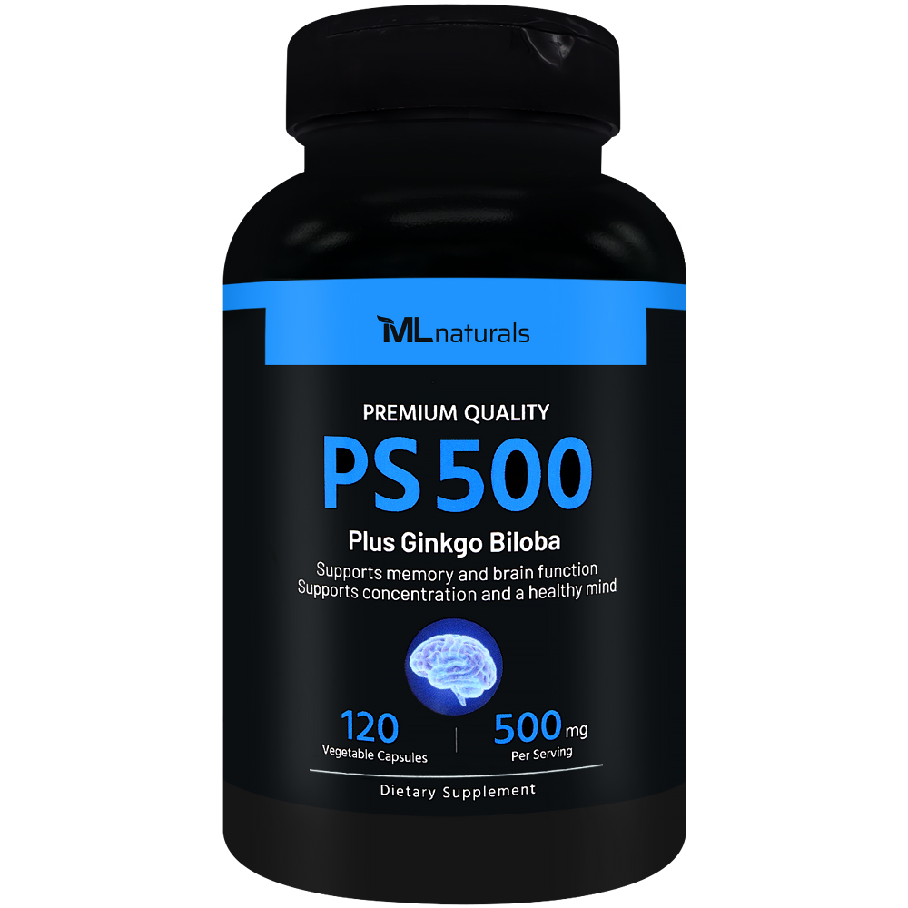 2025 신제품! 마이라이프 내추럴스 PS 500 (포스파티딜세린 500mg + 징코 빌로바) 120 야채캡슐 - 상품 이미지