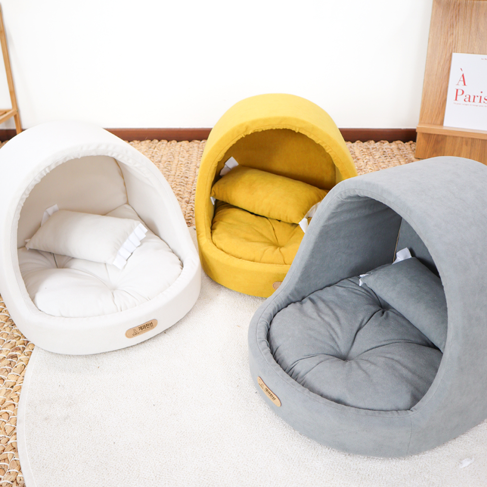 개과천선 케이브 강아지 집 하우스 고양이 동글이하우스 사계절