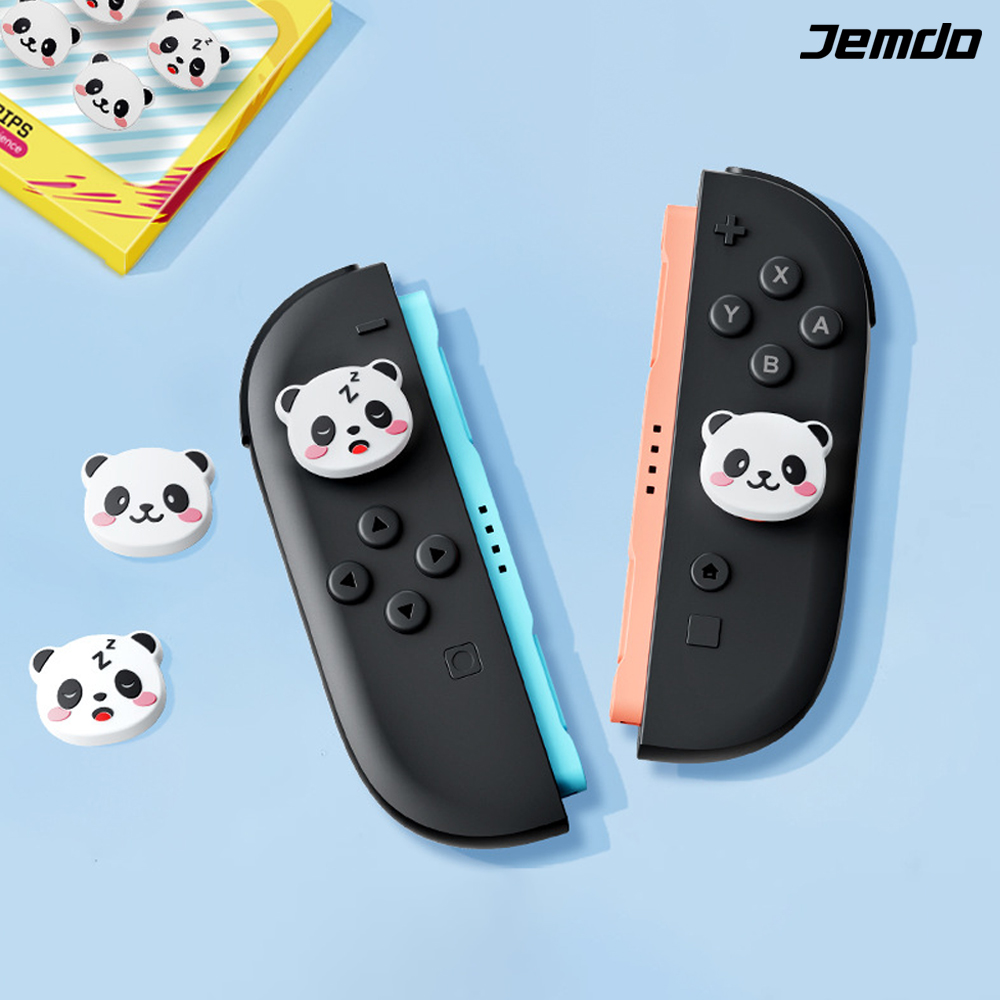 닌텐도 스위치2 조이콘 스틱커버 JEMDO 판다 4P세트 프로콘2 호환 - 상세 이미지 3