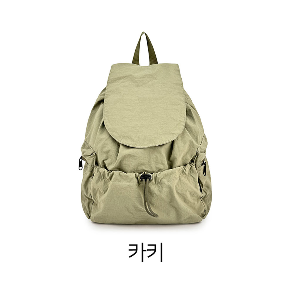 가벼운 스트링 조리 백팩 대학생 여대생 백팩 엄마 나들이 외출 경량 여행 등에메는가방 이미지 7