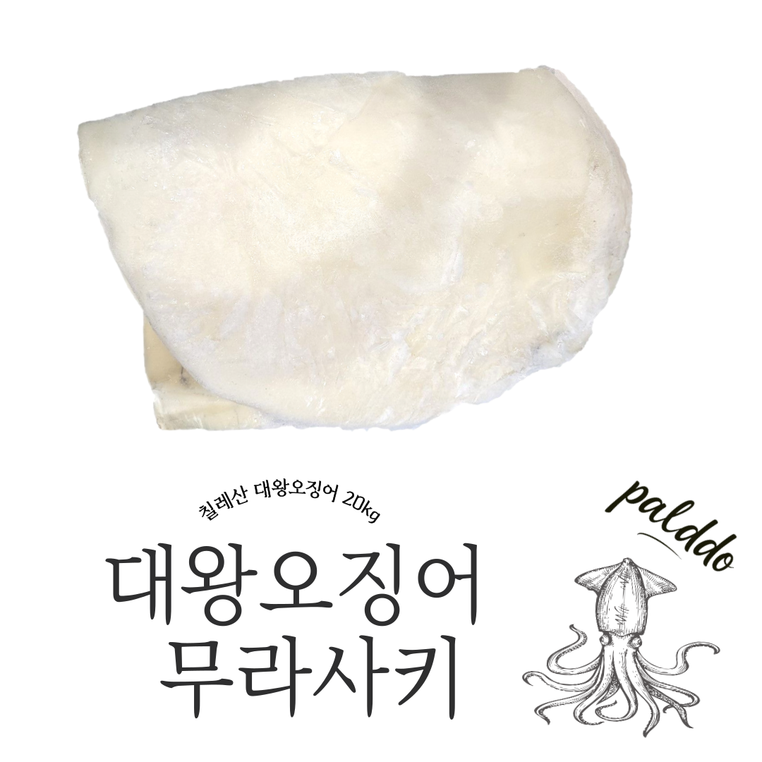 대왕 오징어 몸통 20kg 칠레산 무라사키 몸살 도매 업소용 튀김용