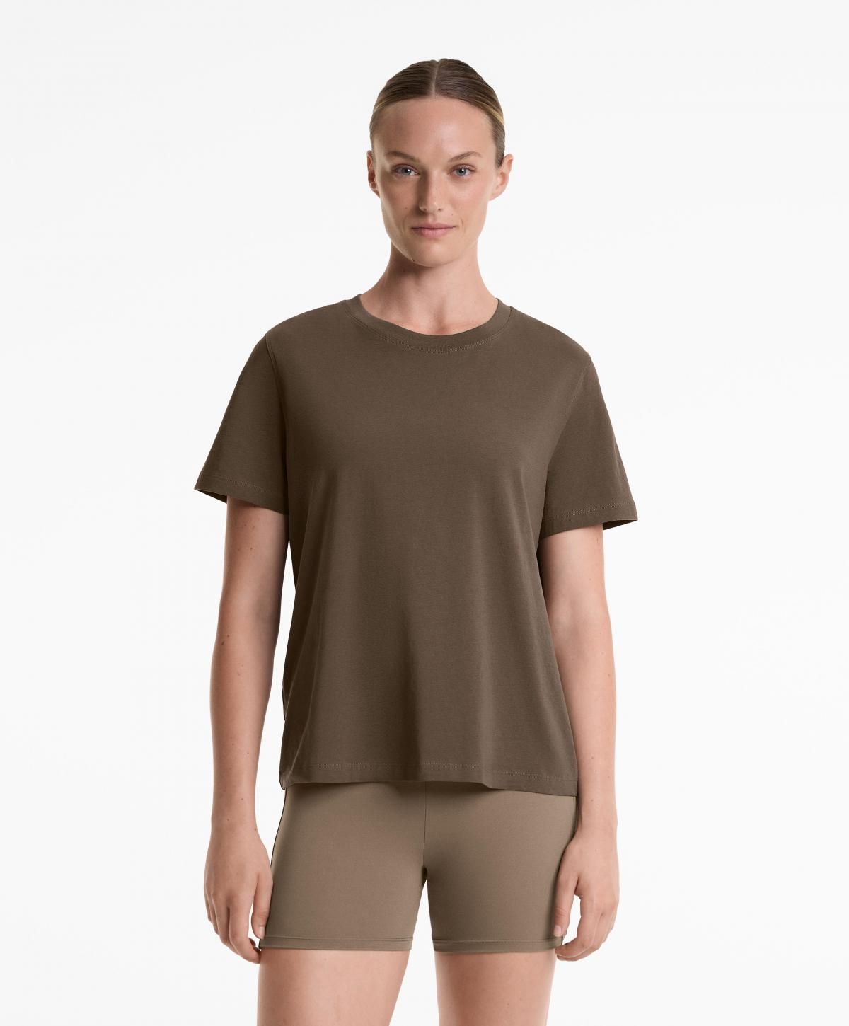 오이쇼 베이직 라운드넥 코튼블렌드 반팔 티셔츠 0239/378 DARKTAUPE - 상세 이미지 2