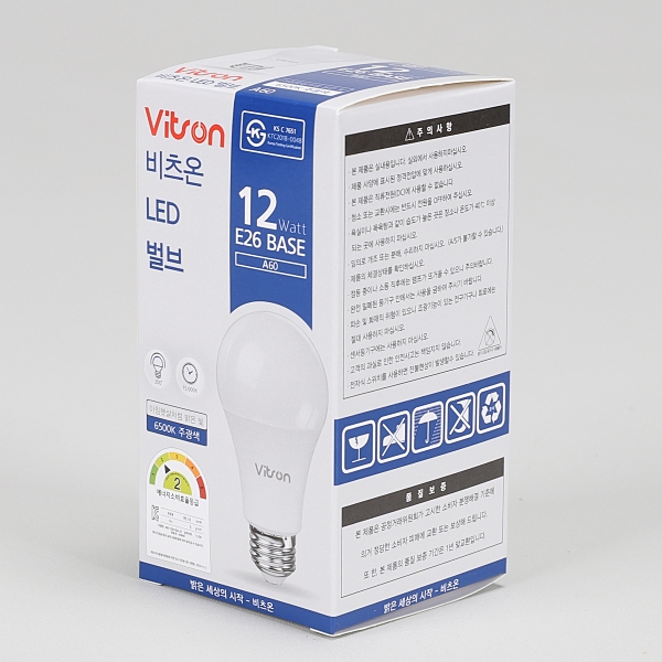 비츠온 LED 전구 벌브 E26 12W, 주광색 - 메인 이미지
