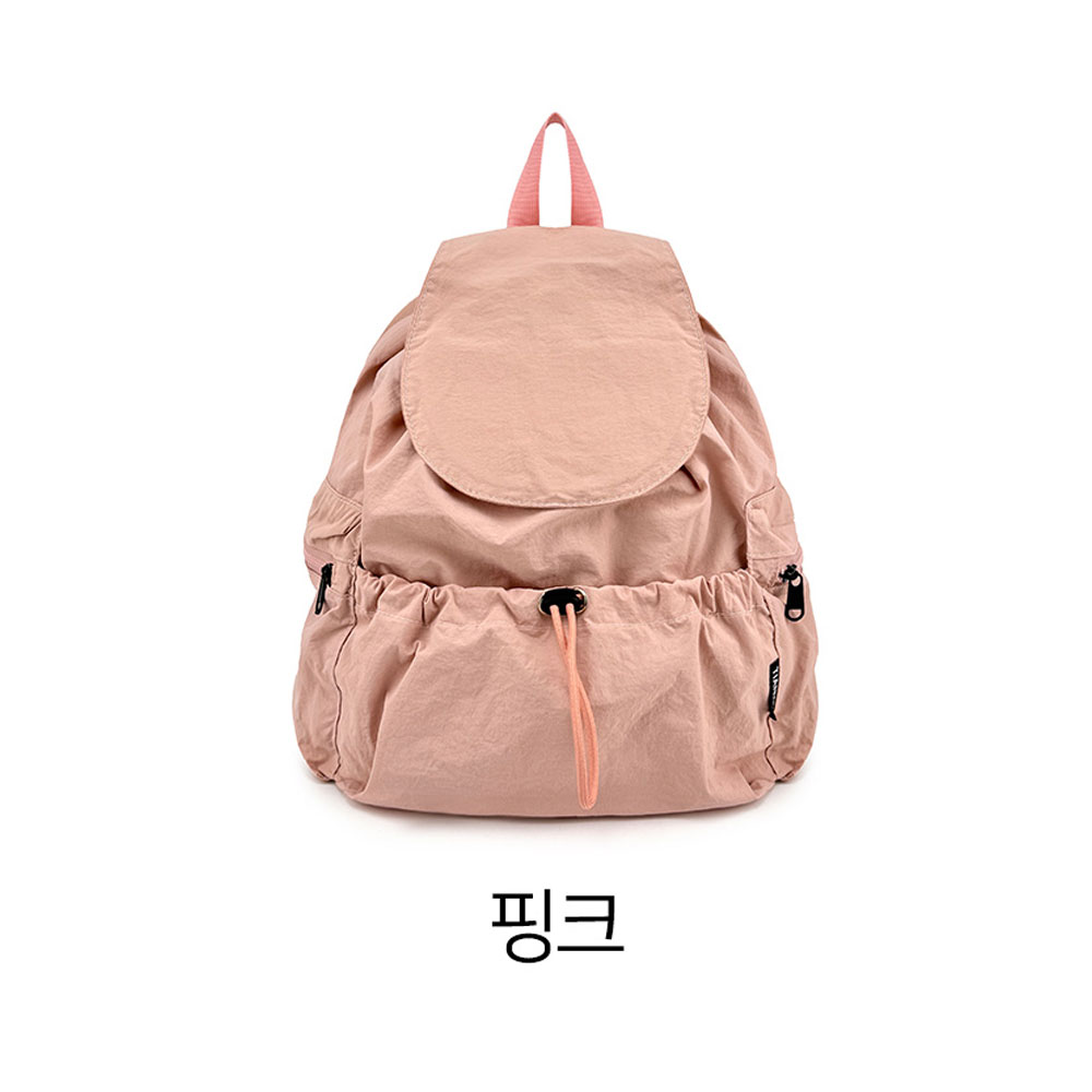 가벼운 스트링 조리 백팩 대학생 여대생 백팩 엄마 나들이 외출 경량 여행 등에메는가방 이미지 8