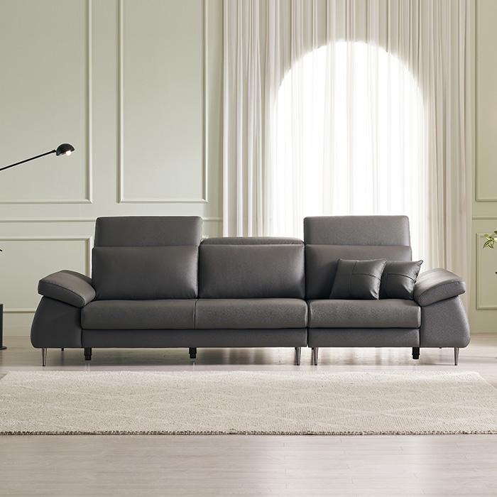 보루네오 아트레 이태리 천연통가죽 소파 4인용 / 자재등급 E0