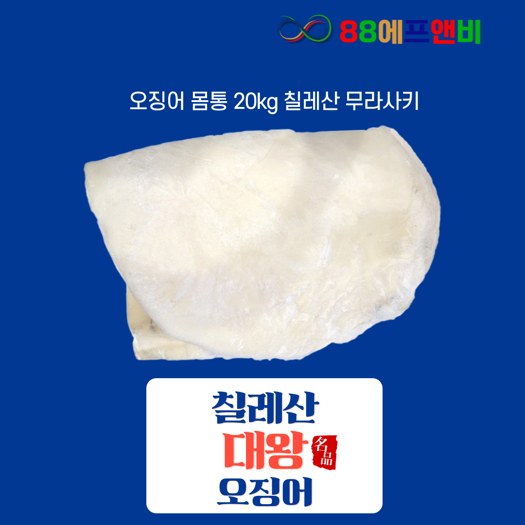 대왕 오징어 몸통 20kg 칠레산 무라사키 몸살 도매 업소용 튀김용