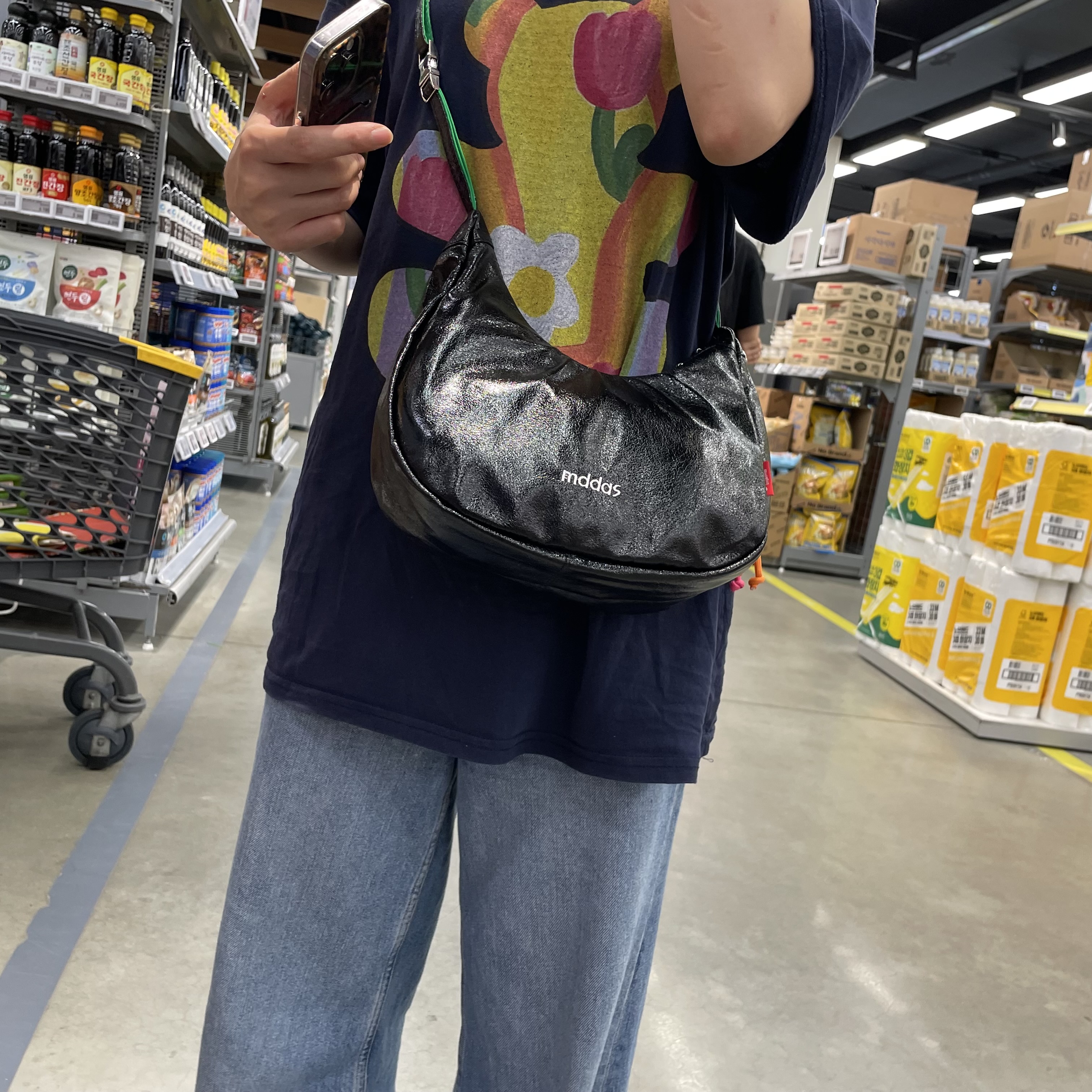 반달 여행용 크로스백 유럽여행가방 핸드폰 가벼운 보부상 나일론 크로스 미니 백