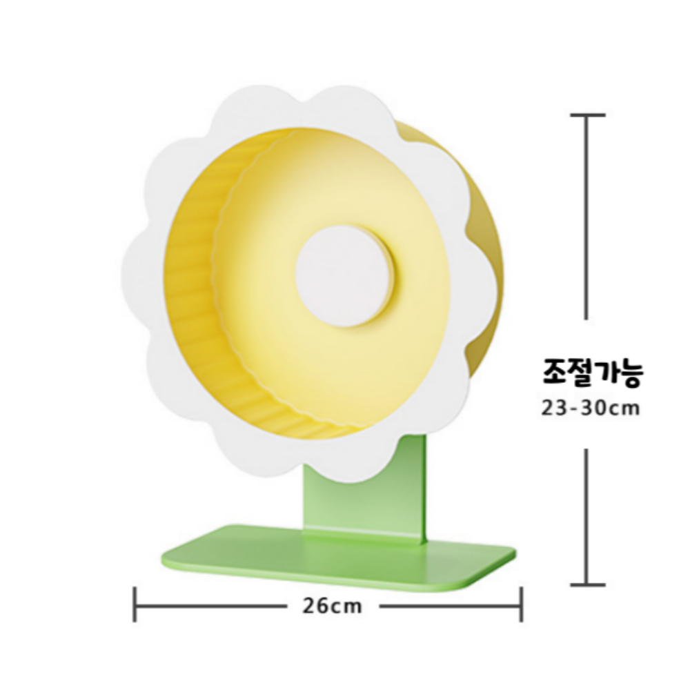 미니펫 햄스터 무소음 26CM 플라워휠 쳇바퀴 용품 - 상세 이미지 2