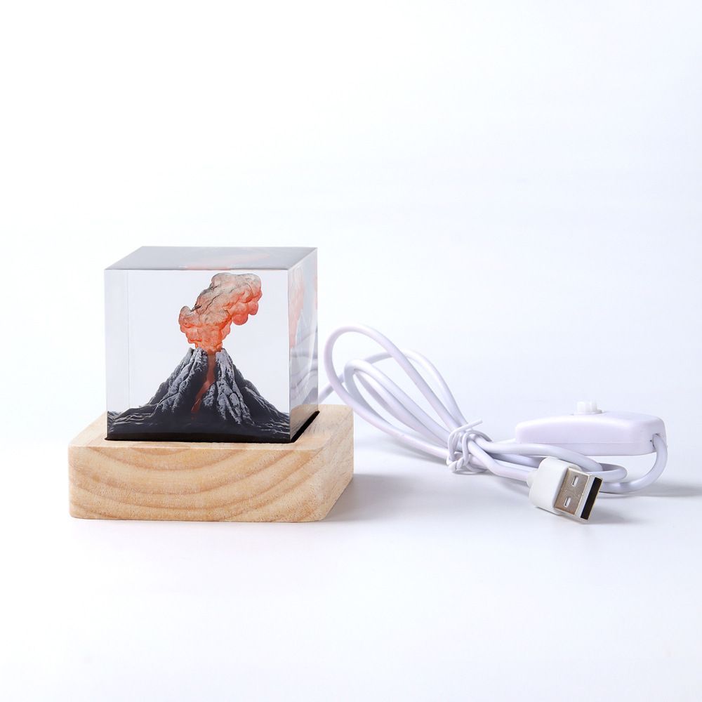 아크릴 무드등 큐브 모양 LED 조명 테이블 장식 소품 A 핵폭탄 폭발의 순간 5CM - 상세 이미지 4