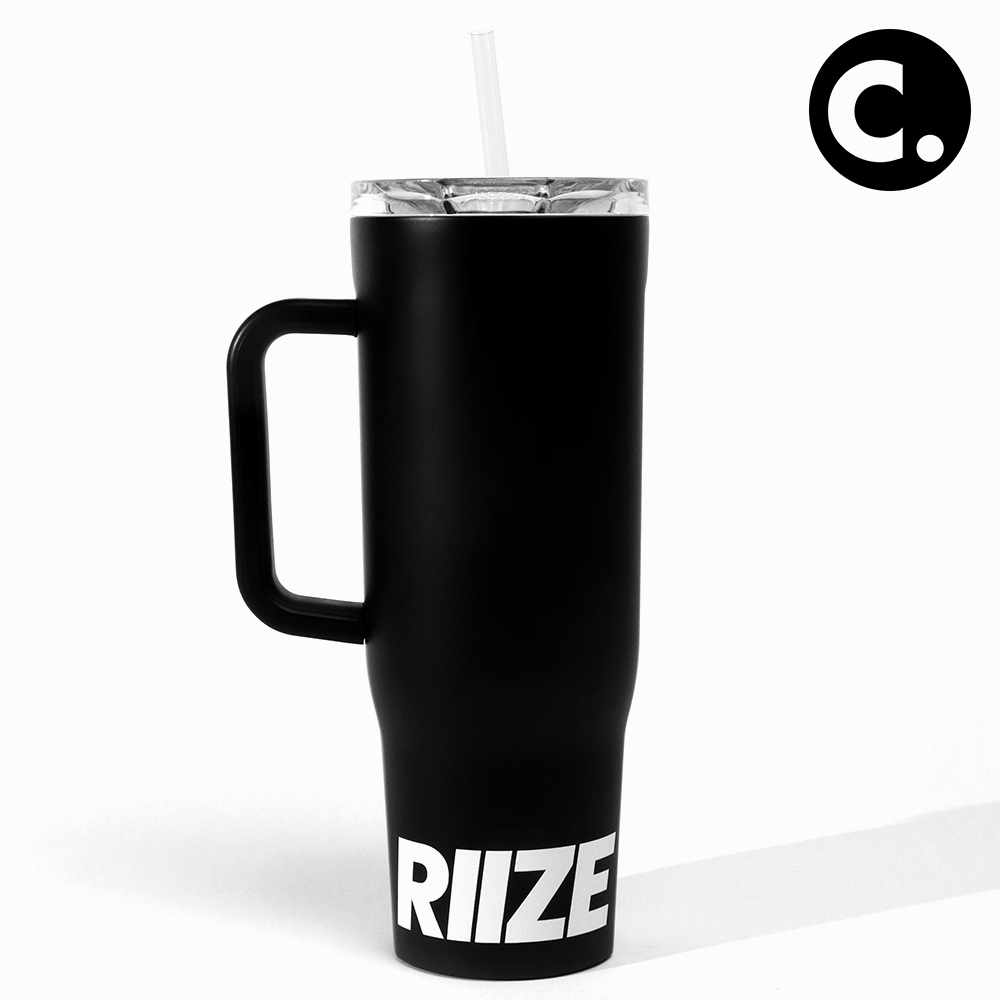 라이즈 RIIZE X 콕시클 크루저 40oz SET, 대용량 손잡이 빨대 텀블러 1180ml