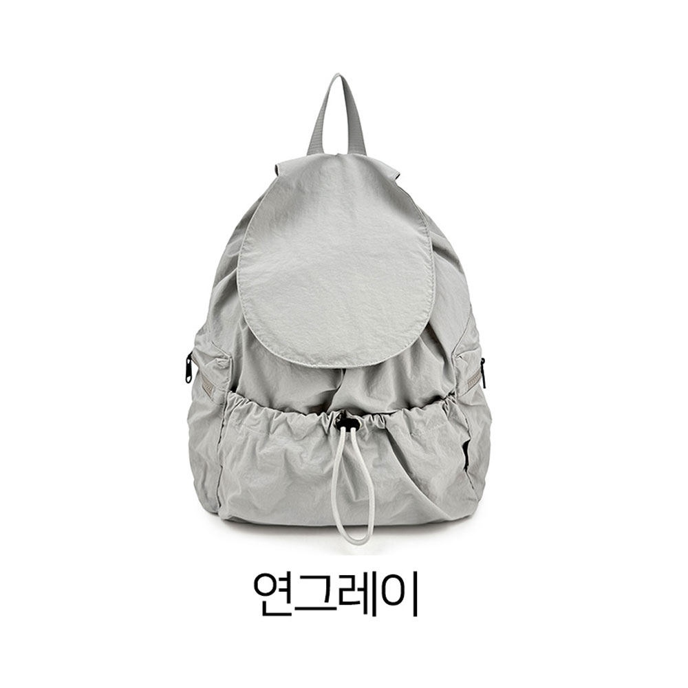 가벼운 스트링 조리 백팩 대학생 여대생 백팩 엄마 나들이 외출 경량 여행 등에메는가방 - 상세 이미지 4