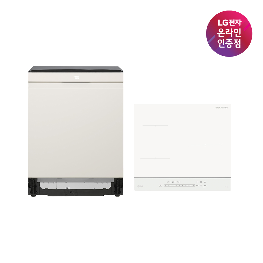 [네이버 단독혜택][으뜸효율][혜택가 204만원대] LG 식기세척기 인덕션 세트 DUE6BGL1E+BEI3QKHLOE (6BG1E-QKHE)
