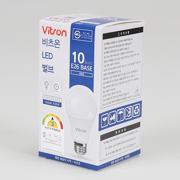 비츠온 LED 전구 벌브 E26 10W, 주광색 - 메인 이미지