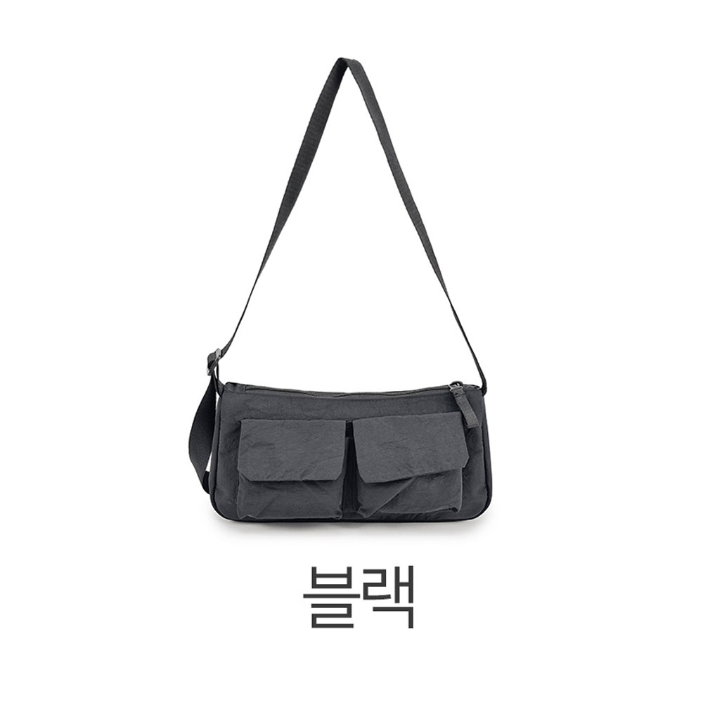 여자 나일론 미니 크로스백 앞포켓 캐주얼 미니백 작은 스몰 경량 핸드폰 지갑 크로스가방 이미지 6