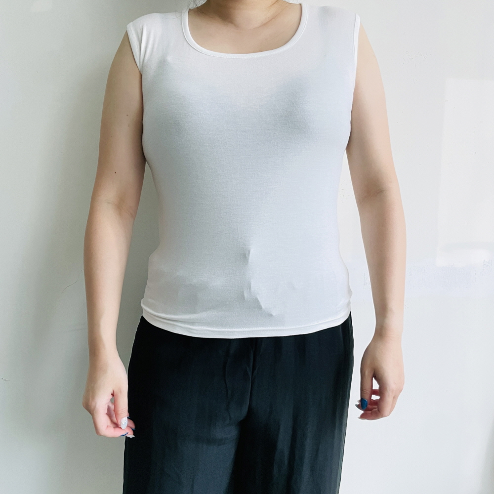 스퀘어넥 이너나시 레이어드나시 탑 여성 민소매 탱크탑 - 상세 이미지 3