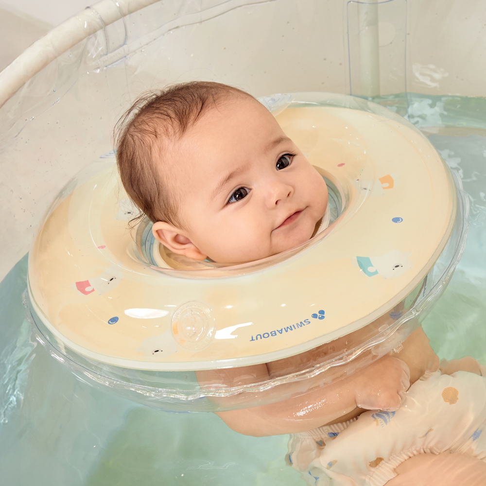 스윔어바웃 신생아 아기 목튜브 신생아 목욕 밍곰 캐릭터 물놀이 튜브