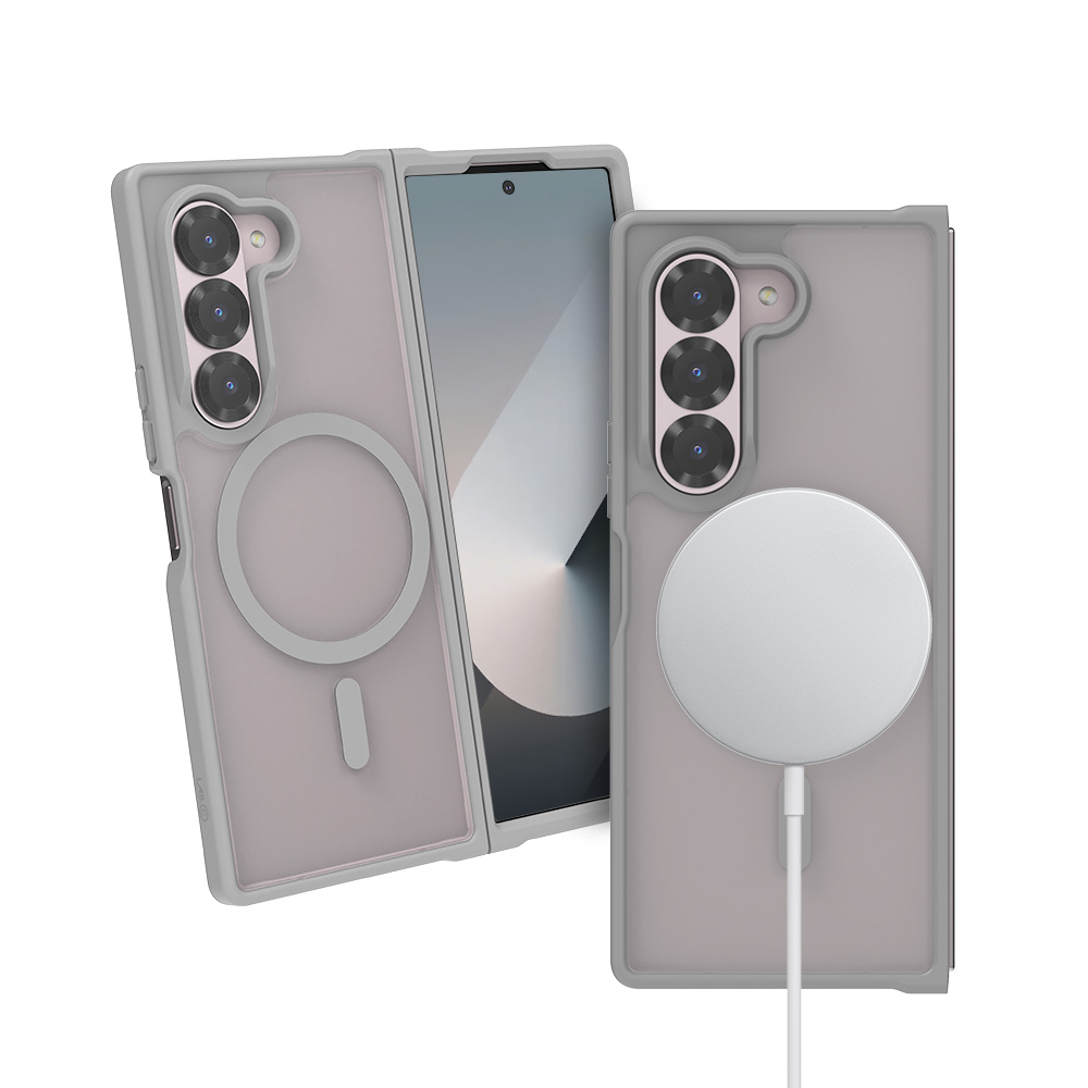 랩씨 맥세이프 마그넷 케이스 지문방지 강력한 자력 매트그레이, 갤럭시Z 폴드6