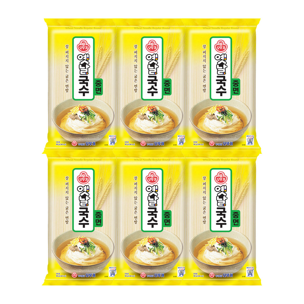 오뚜기 옛날 국수 중면 900g, 6개 - 상품 이미지