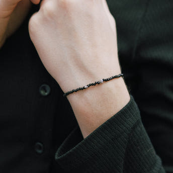 [바이이에르] Pumpkin beads bracelet (Black) BH7B4A717WB175 - 상세 이미지 5