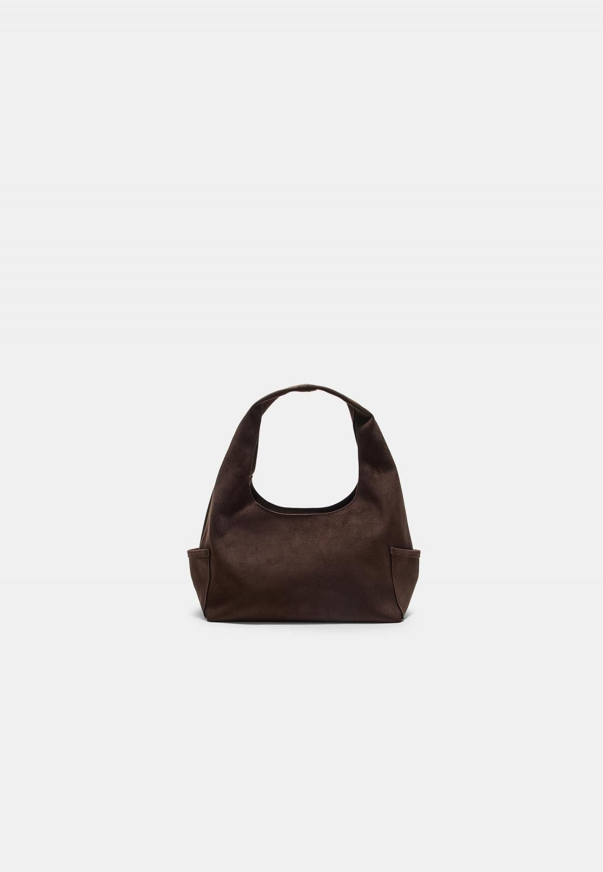 스트라디바리우스 페이크스웨이드 베이직 포켓 숄더백 3641/911 BROWN - 상품 이미지