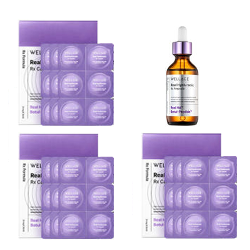 웰라쥬 캡슐 시즌4 리얼 히알루로닉 RX 18회분 3개+앰플 55ml 동결건조 히알루론산 - 메인 이미지