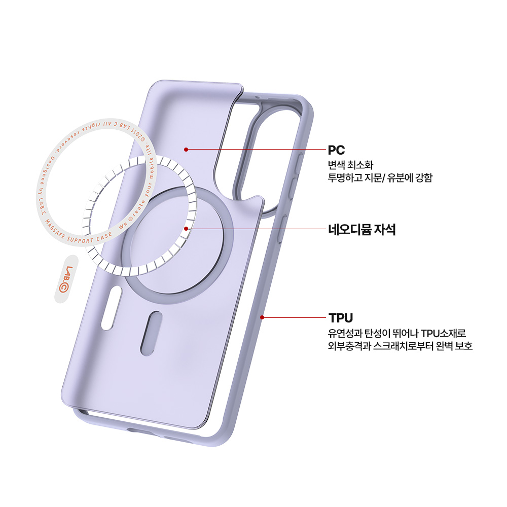 지문방지 맥세이프 마그넷 케이스 최강 2배자력 변색방지 매트블랙, 갤럭시S25 엣지 이미지 7