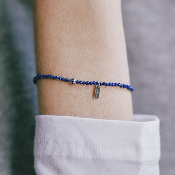 [바이이에르] Pumpkin beads bracelet (Lapis lazuli) BH7B4A718WB175 - 상세 이미지 4