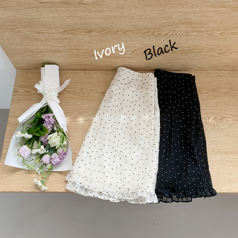 엘로니 도트 프릴 미니 스커트 sk7404 - 상세 이미지 4