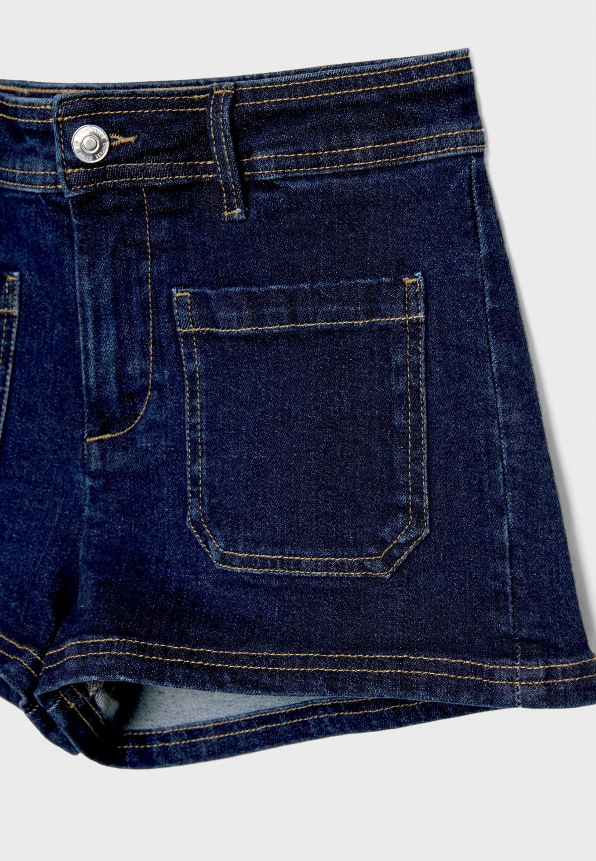 스트라디바리우스 트렌디 데님 마이크로 숏팬츠 8434/883 RINSE BLUE DENIM - 상세 이미지 3