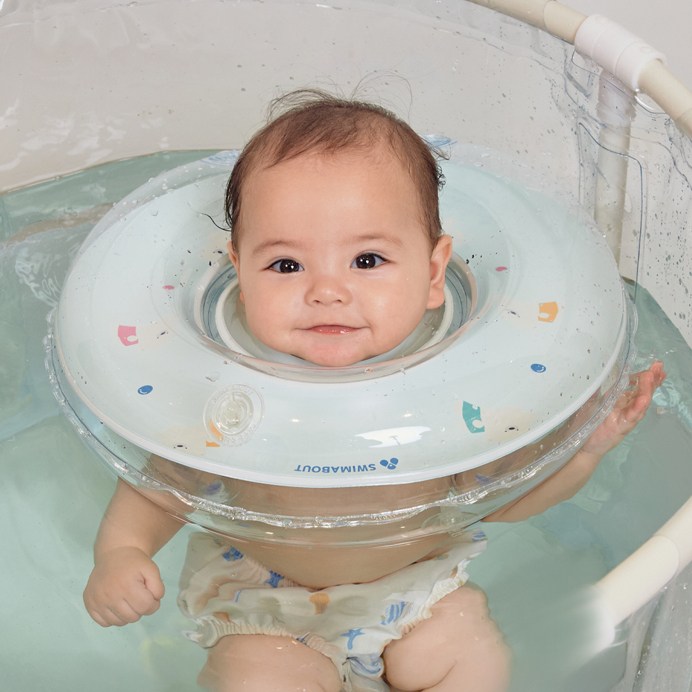 스윔어바웃 신생아 아기 목튜브 신생아 목욕 밍곰 캐릭터 물놀이 튜브