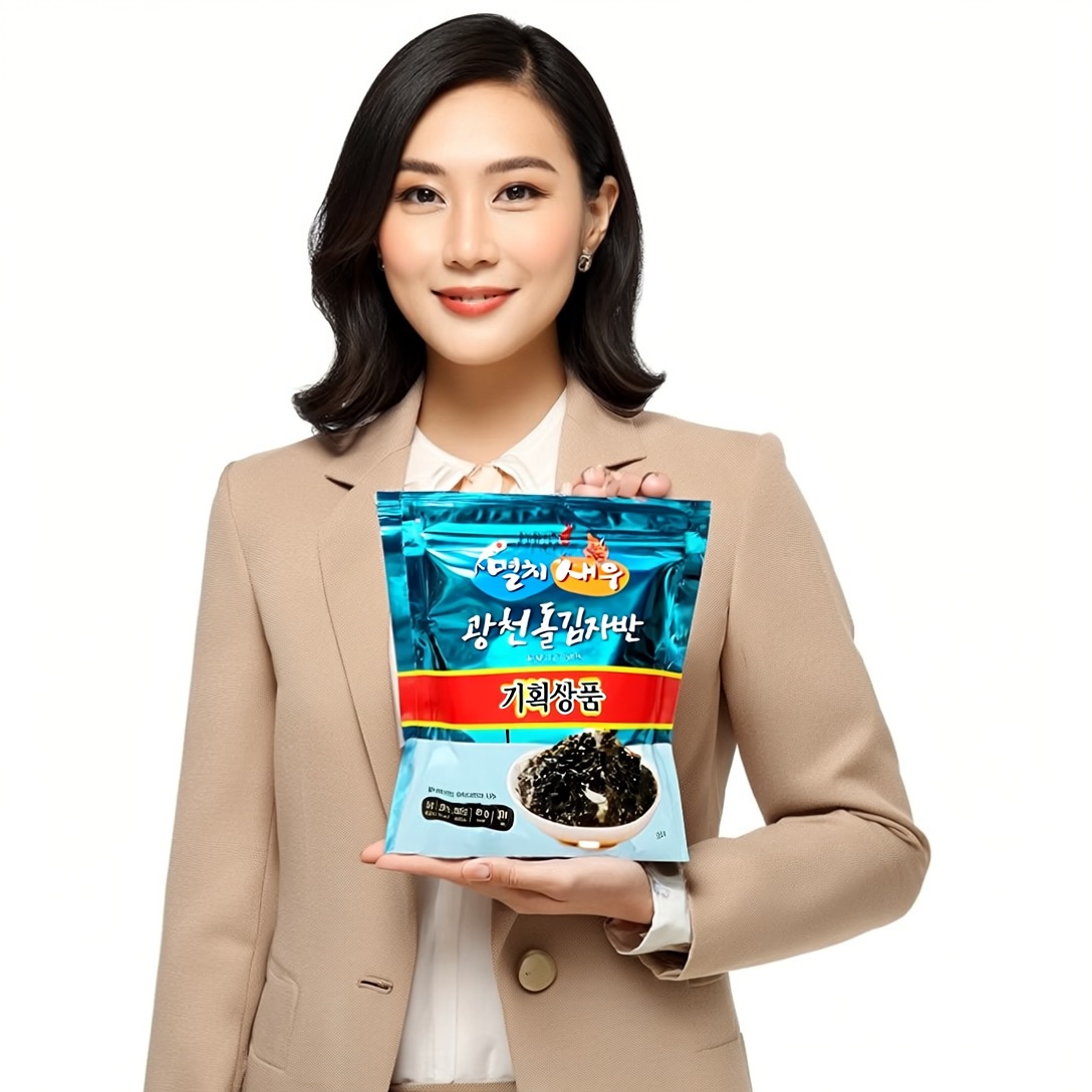명식품본사 광천 돌김자반 소포장 멸치 새우 40g, 20개 - 상세 이미지 4