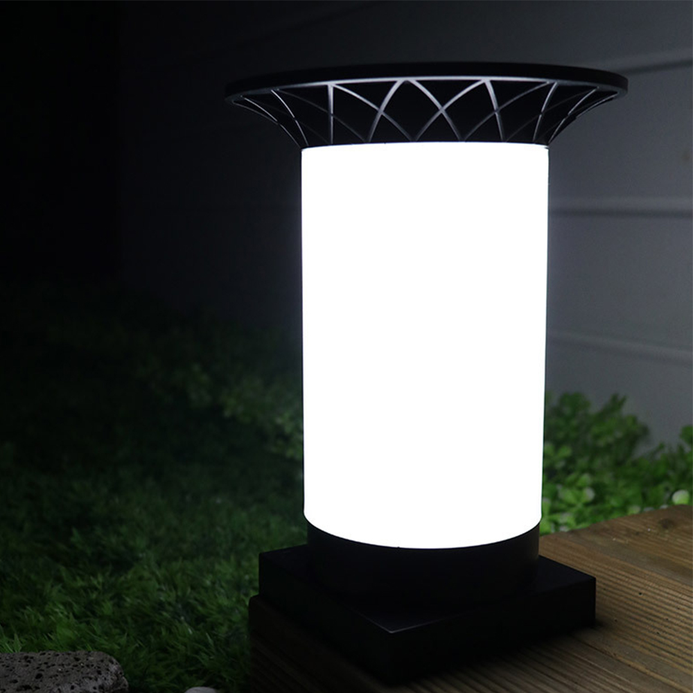 태양광 원형 문주등 태양열 볼라드등 잔디등 야외 LED 기둥 조명 카페 프리미엄 60cm 이미지 6