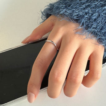 [바이이에르] [925 silver] Little wave simple ring (Silver) BH7R40715W9 - 상세 이미지 2