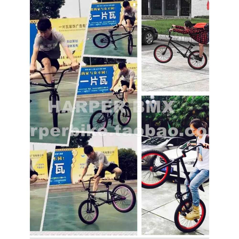 BMX 자전거 아크로바틱 티타늄 크루저 브레이크 묘기 검정+보라 360 회전 - 상세 이미지 5