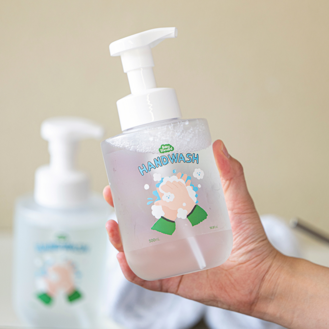 베이비스탠다드 아기 핸드워시 500ml 거품형 무향 유아 손세정제 - 상세 이미지 2