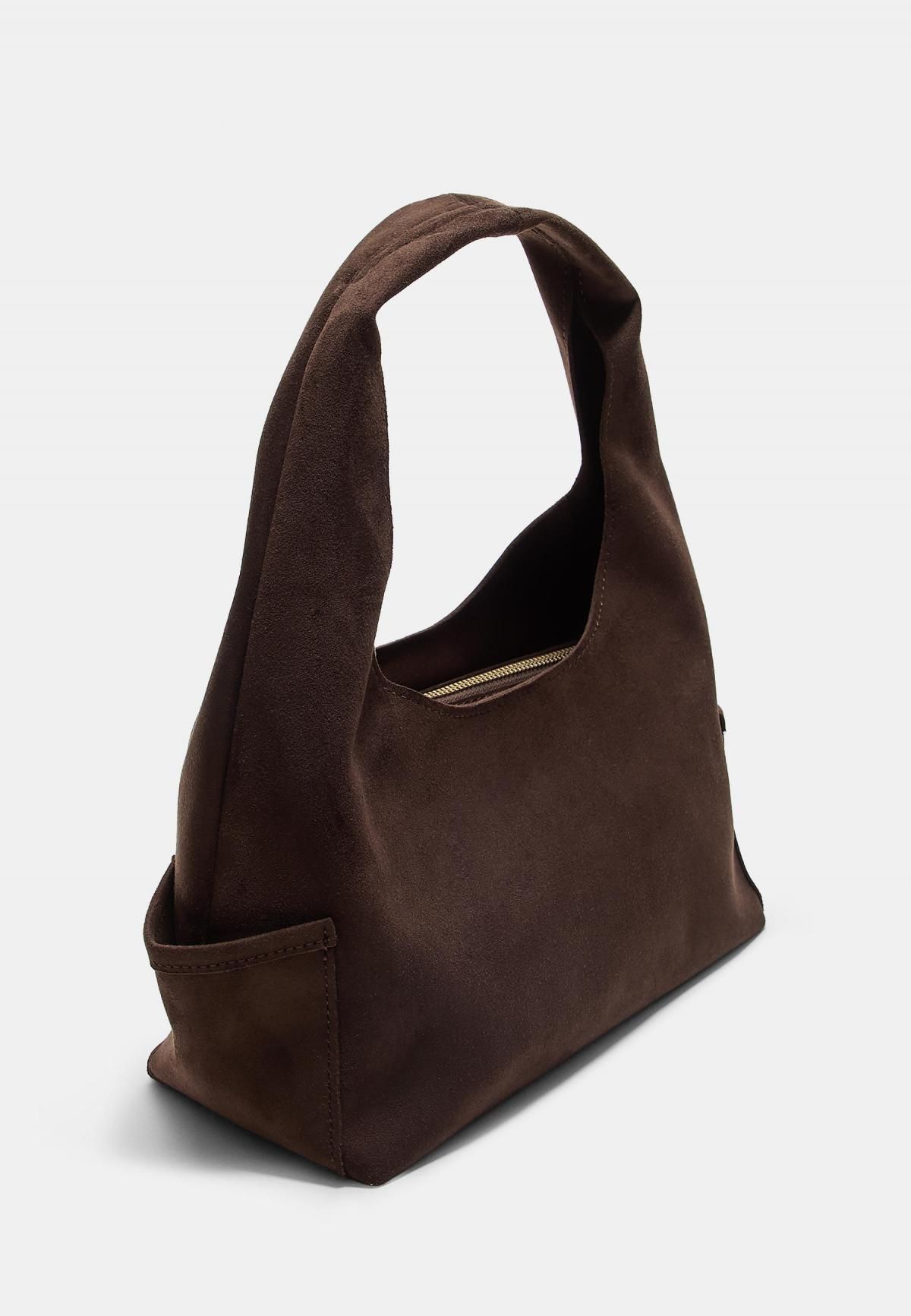 스트라디바리우스 페이크스웨이드 베이직 포켓 숄더백 3641/911 BROWN - 상세 이미지 3