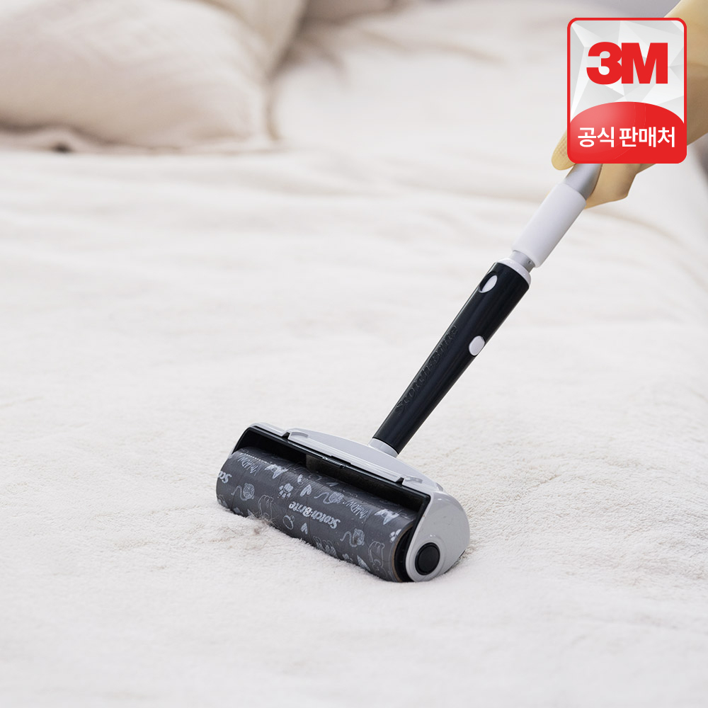 3M 돌돌이 테이프클리너 클린컷 대형팩(롱핸들 1개+장착 리필 1개) 스카치브라이트 롤크리너 돌돌이밀대