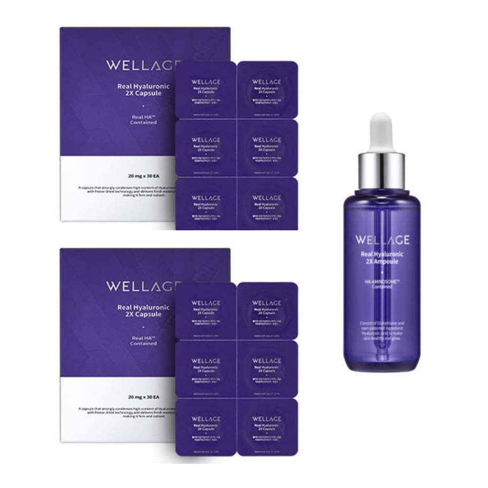 웰라쥬 캡슐 앰플 시즌3 60회분+앰플70ml 리얼 히알루로닉 동결건조 히알루론산 - 메인 이미지