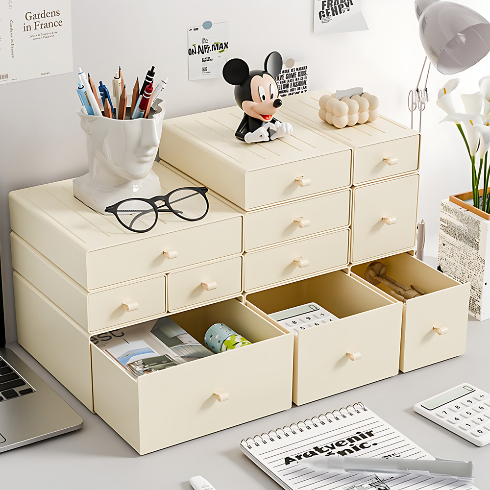 적층설계 모듈 책상정리함 낮은 소형 미니서랍 책상 정리 데스크 오거나이저
