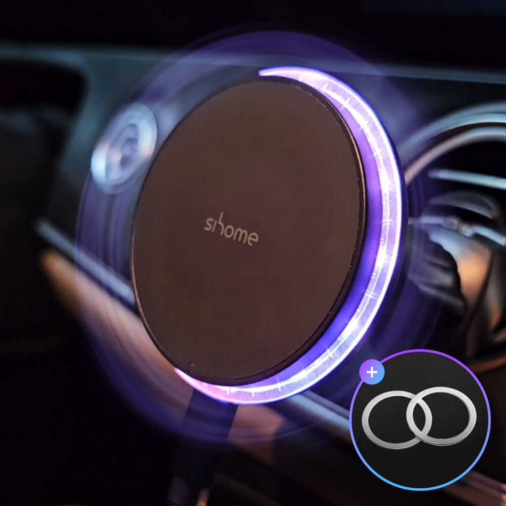 시홈 차량용 핸드폰 휴대폰 거치대 15W 맥세이프 무선 충전 고속 충전기