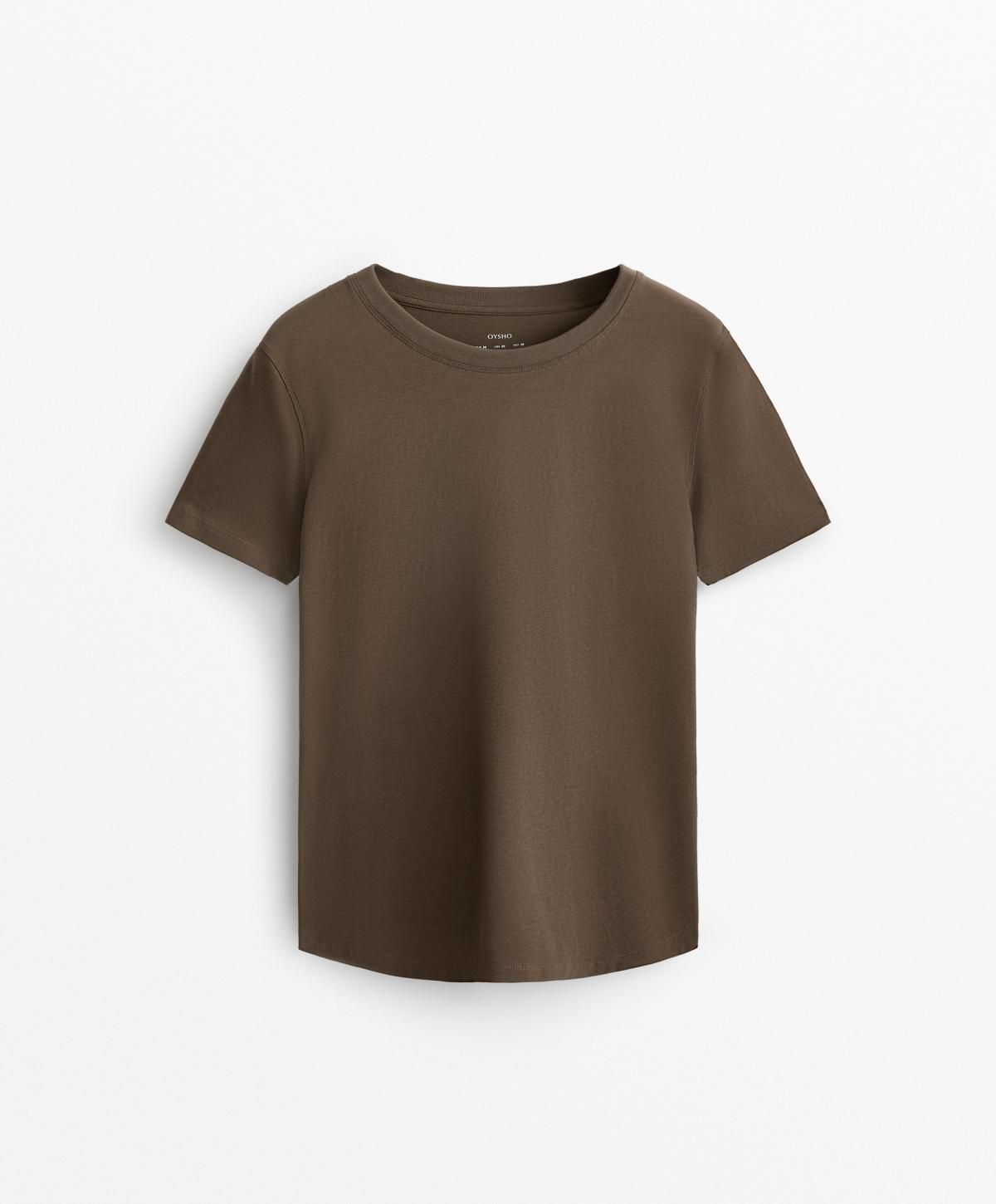 오이쇼 베이직 라운드넥 코튼블렌드 반팔 티셔츠 0239/378 DARKTAUPE - 상품 이미지